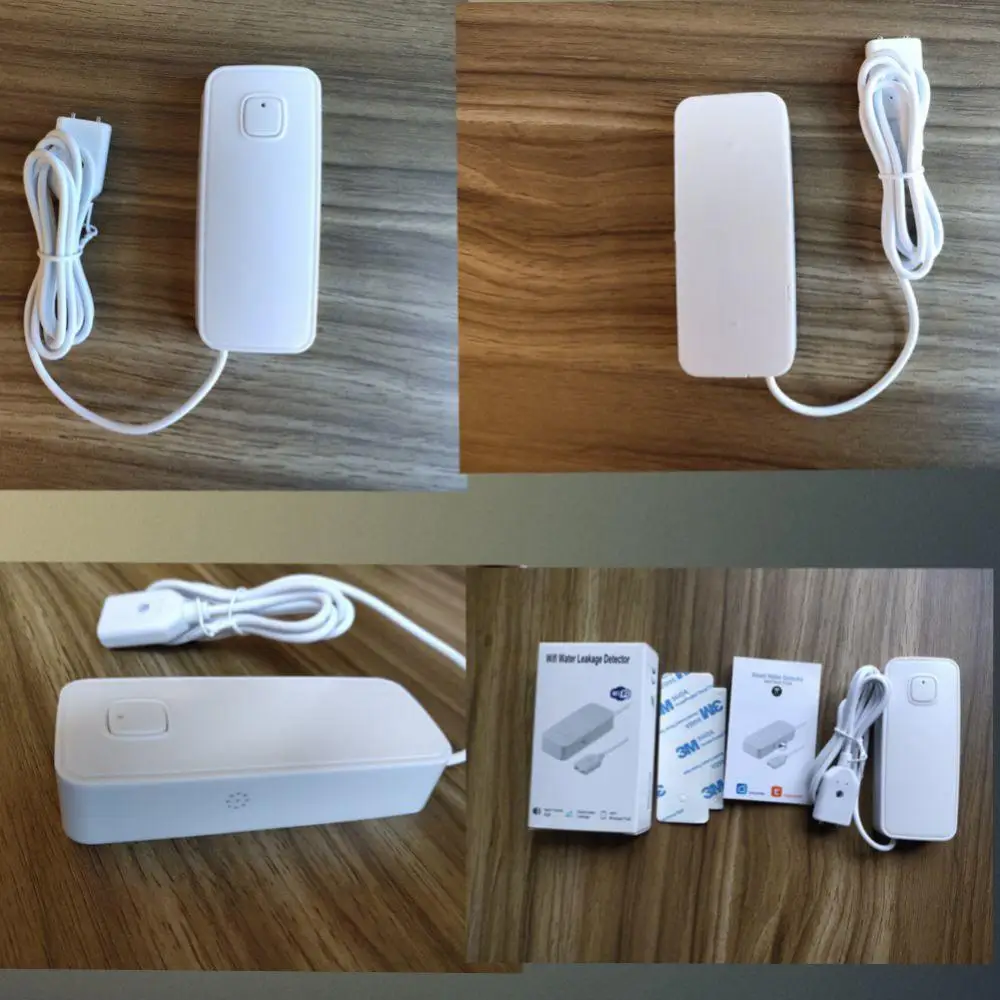 Real-Time Overstroming Alarm Tuya Smart Home Waterlekkage Alarm Batterijen Wifi Water Immersie Detector Lekkage Alarm Plakken En Gebruik