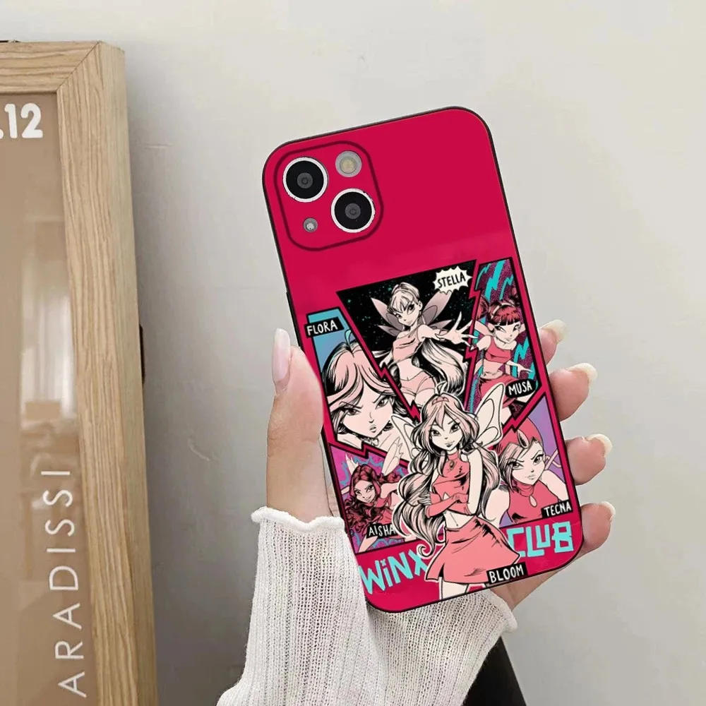 Etui na telefon Girl Winx Clubs do iPhone 15,14,13,12,11 Plus,Pro,Max,XR,XS,X,7,8 Plus,SE,Mini Silicone Soft