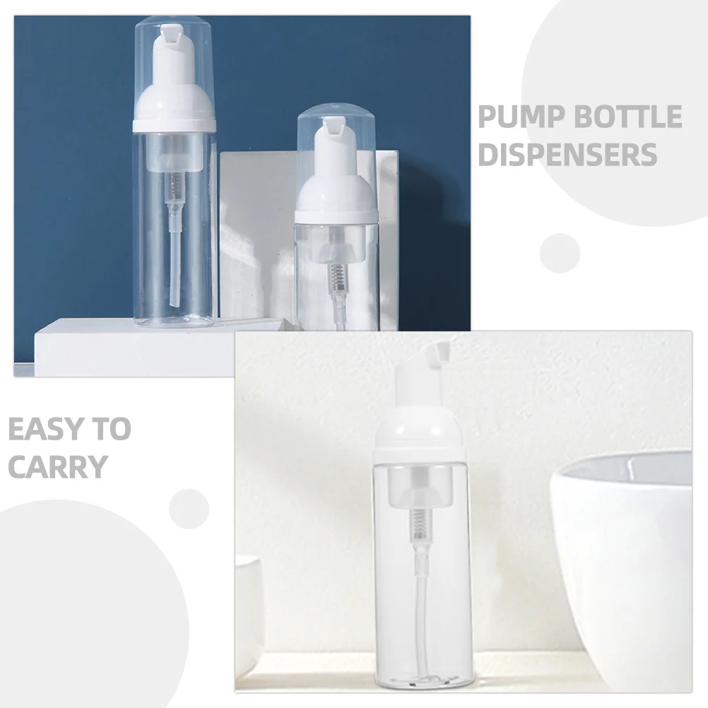 

8Pcs Foam Pump Bottles Travel Size Refillable Pump Dispensers Leak Proof for Cleanser Shampoo Conditioner Foaming Soap Dispenser