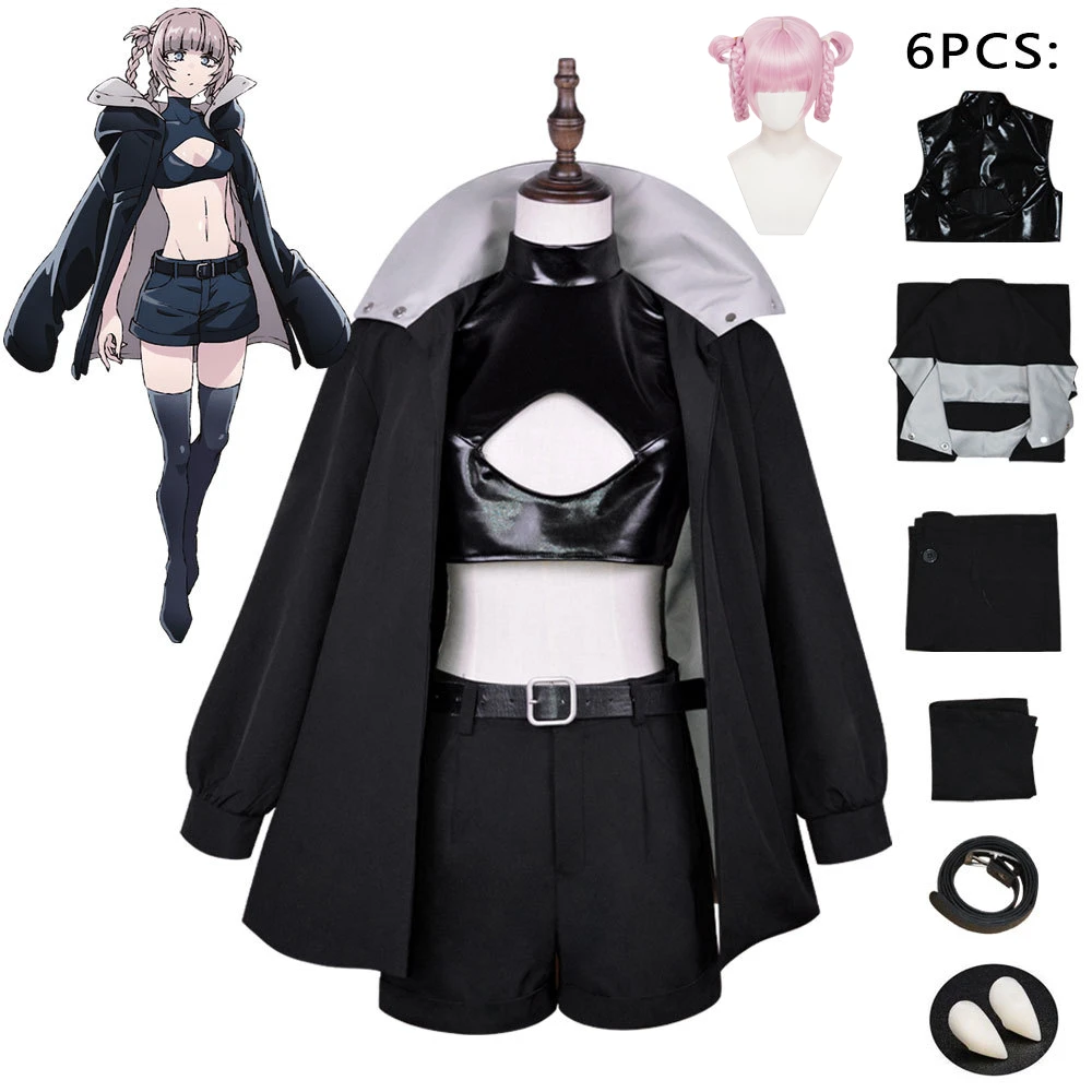 

Yofukashi No Uta Nanakusa Nazuna Cosplay Costume Anime Vampire Woman Sexy Uniform Suit and Dentures Call of The Night