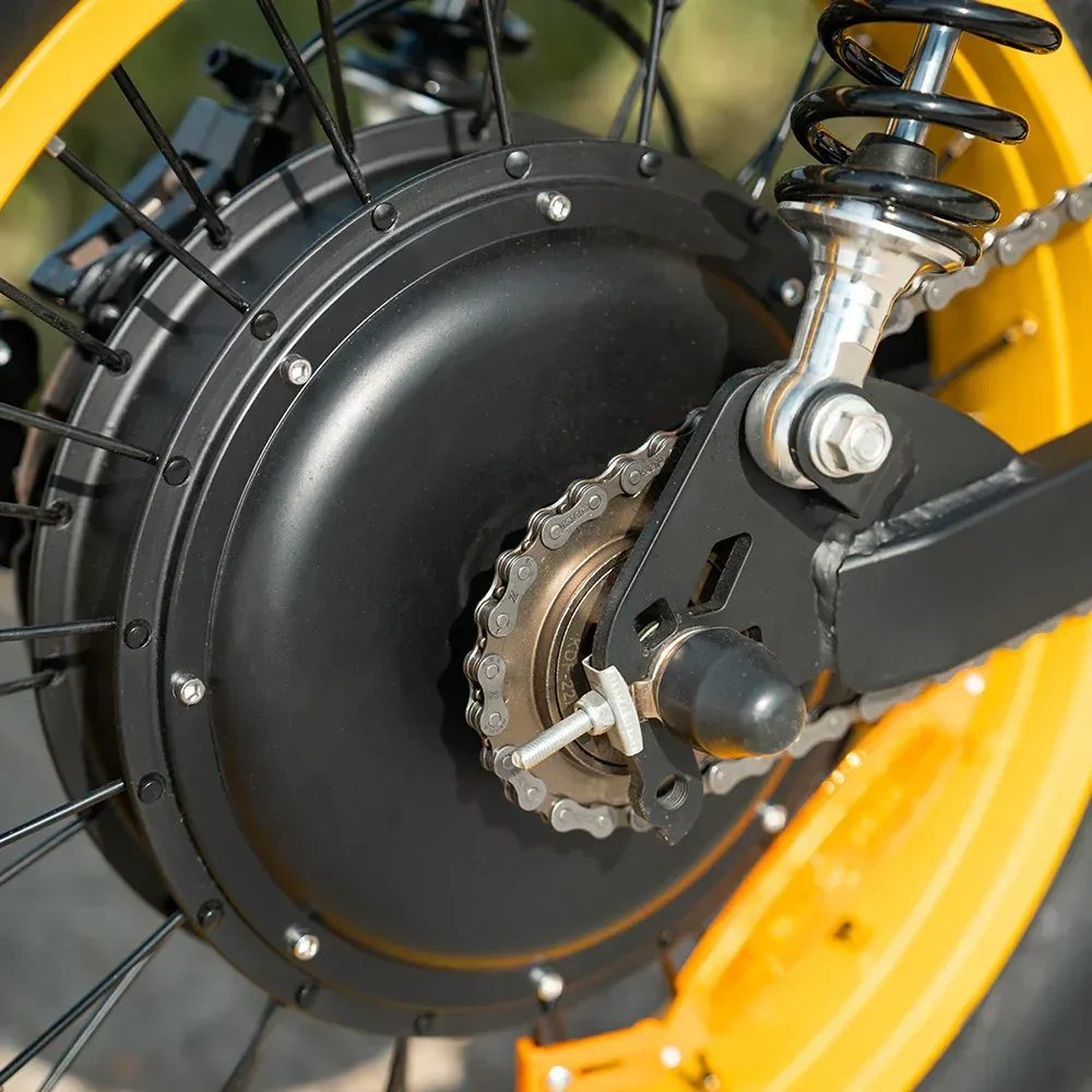 HAPPYRUN G100 Pro دراجات كهربائية سريعة الإطارات 6000 وات محرك الذروة 72 فولت 18 أمبير + 15 أمبير بطاريات مزدوجة