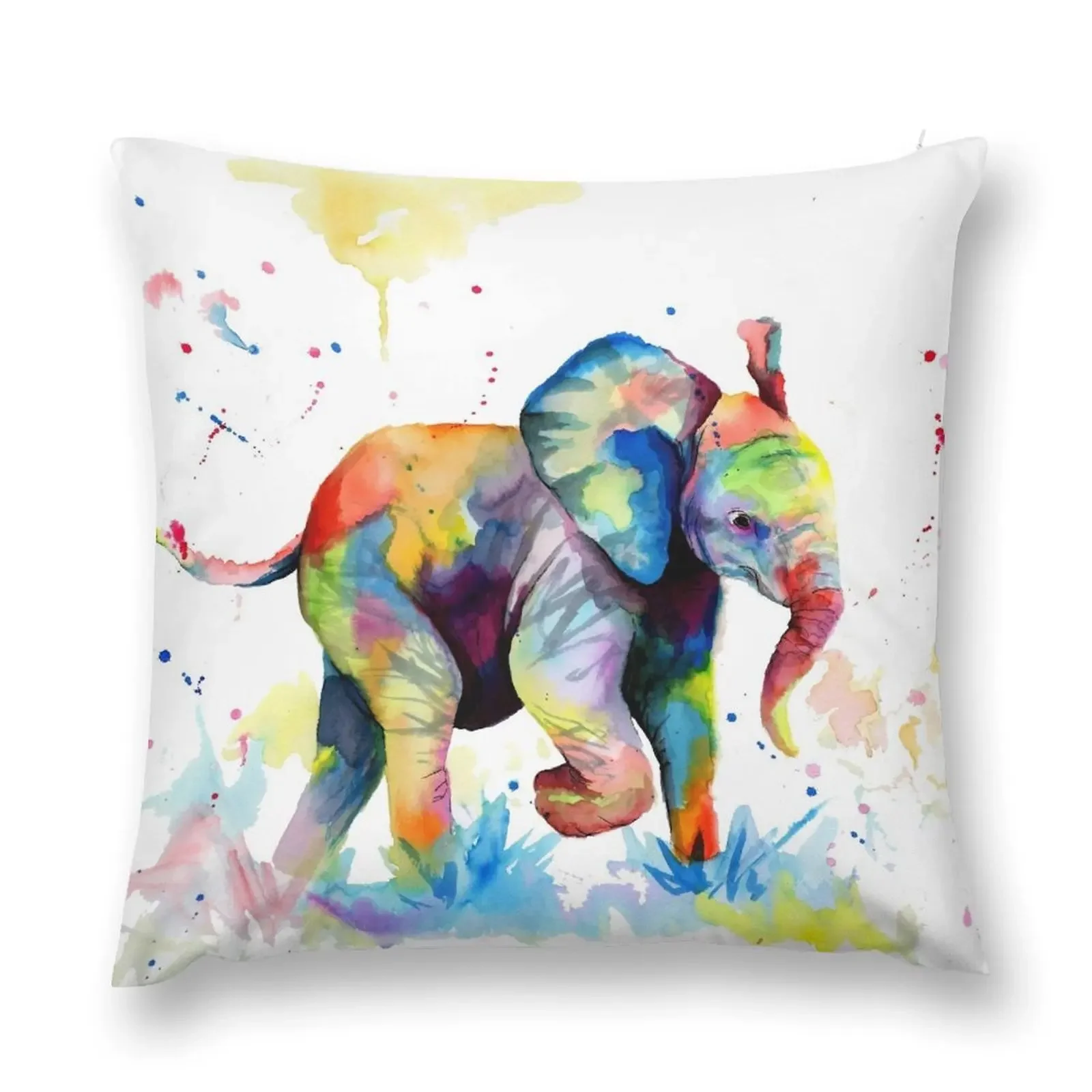 Multicolour Baby Elephant Throw Pillow Cushion Cover Luxury Custom Cushion pillow