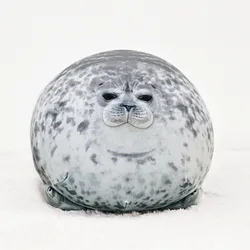 Angry Blob Seal Pillow Chubby 3D Novelty Sea Lion Doll Plush Stuffed Toy Baby Sleeping Throw Pillow Gifts for Kids Girls