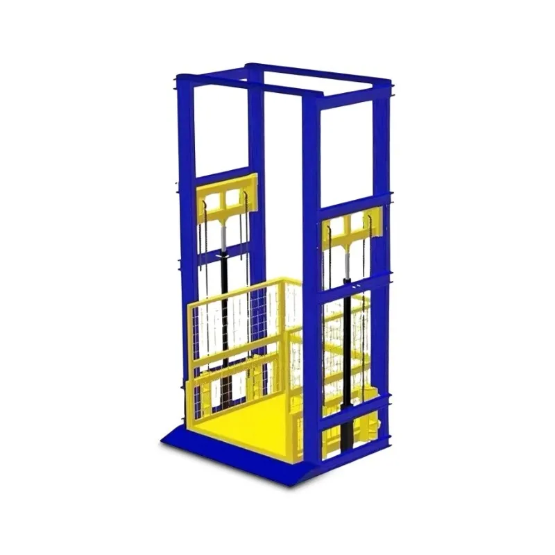 Industrial Freight Elevator Electric Hydraulic Double Guide Chain System for Warehouse Platform Indoor Outdoor Use