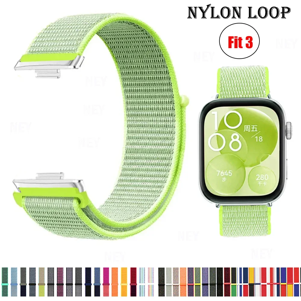 Nylon loop band For huawei watch fit 3 strap smart Sport wristband breathable Watchbands bracelet correa huawei fit3 Accessories