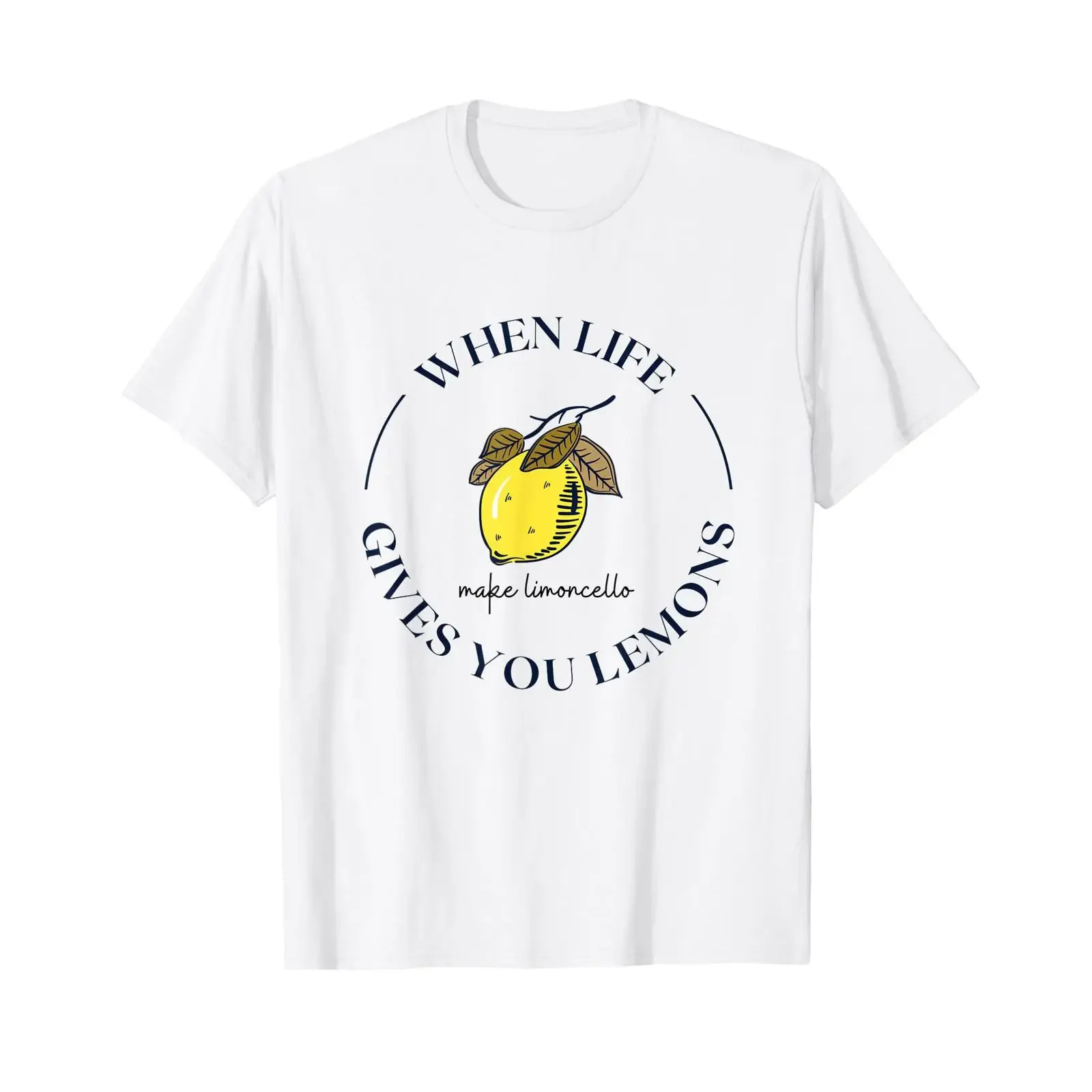 When life gives you lemons make limoncello T shirt vintage Washed Slightly Casual Stylish Top For Everyday Wear Comfortable