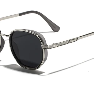 Peekaboo Gafas de sol polarizadas masculinas para mujeres tr90 unisex lentes cuadrados para hombres medio metal tac accesorios de verano 2024 6 Mejores Peekaboo de ventas - №4