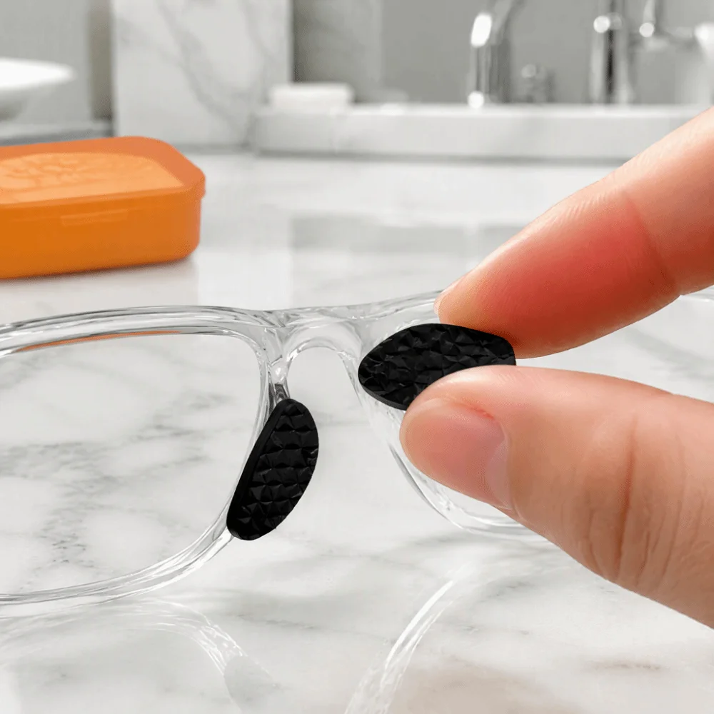 Soft Glasses Nose Pad Long Lasting Silicone Eyeglass Nose Support Thin Self Adhesive Sunglasses Nose Bridge Patch