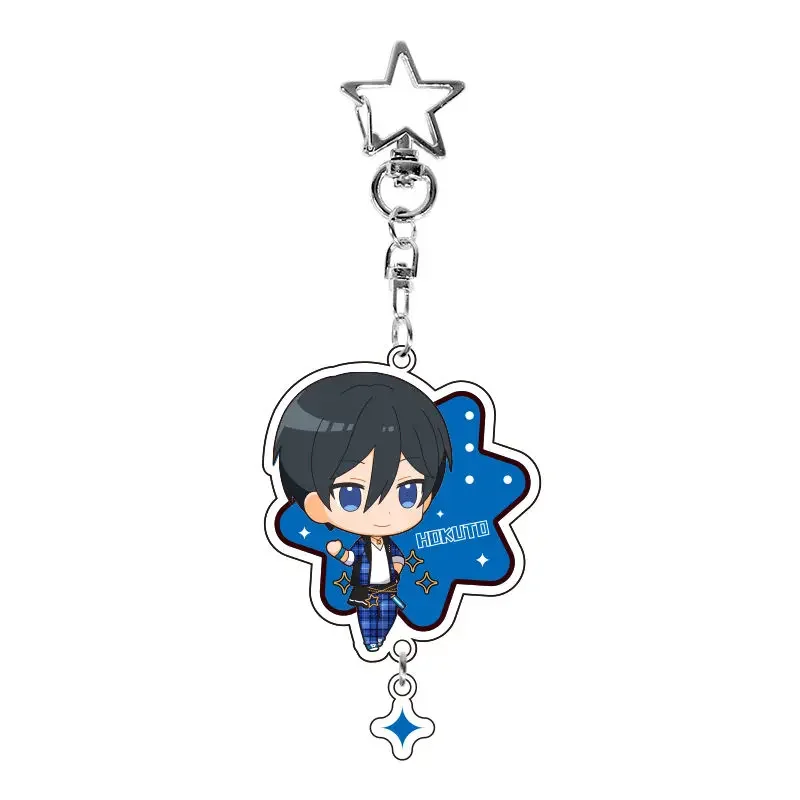 Ensemble Stars Keychain Man Tsukinaga Leo Key Chain Women Key Holder Couples Keyring  Acrylic Pendant Porte Clef Sakuma Ritsu