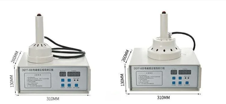DGYF-600 سلسلة المحمولة العديد من الموديلات المستمرة الكهرومغناطيسية التعريفي السدادة الألومنيوم احباط آلة الختم للزجاجات
