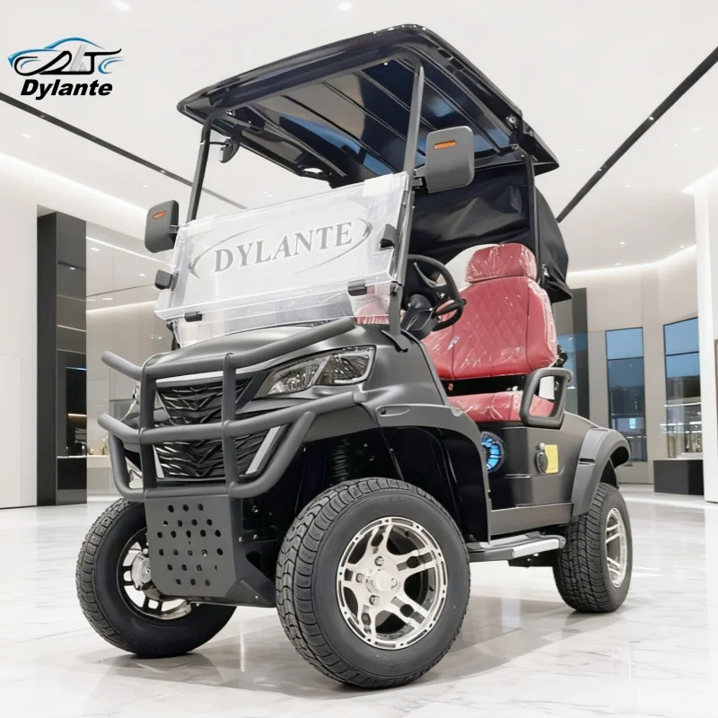 

Made in China 2-Seat Solar-Powered Off-Road Electric Golf Cart 60V Lead-Acid and Lithium Battery Hunting Club Vehicle