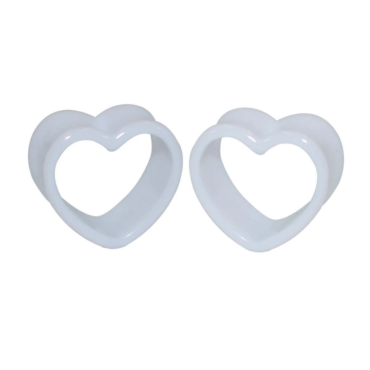 Acrylic Love Heart Shaped Ear Gauge Piercing