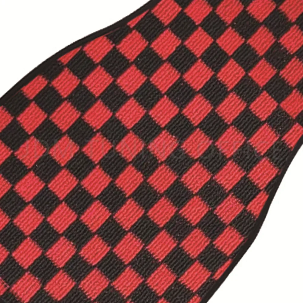 4PCS JDM Racing Carpet Floor Mat Dadu Dice Car Floor Mat Accessories Classical  Anti-Slip Checkered Print Floor Foot Pad Mats