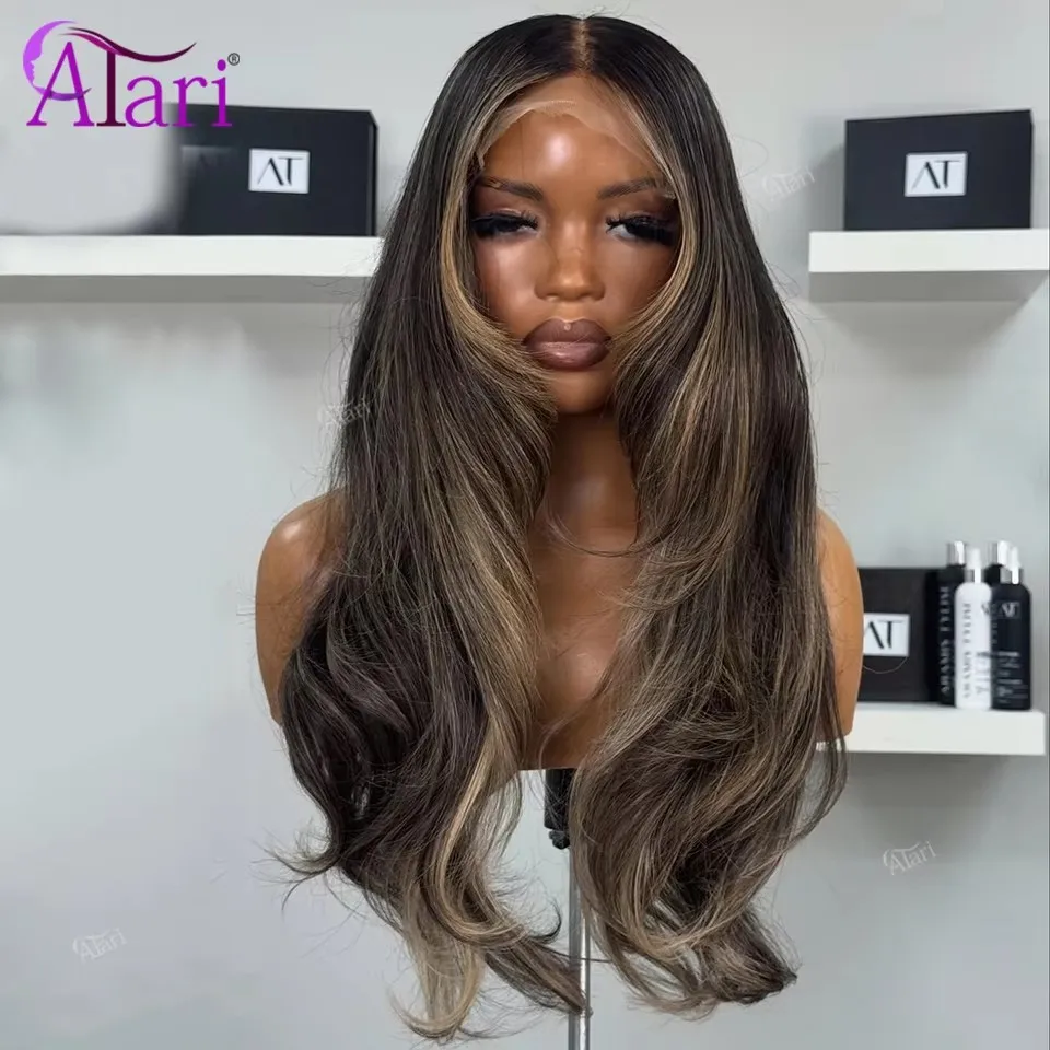 Bruin Asgrijs 13x4 Kant Voor Body Wave Braziliaanse Pruik Transparant Hoogtepunt Blond 13x6 Kant Frontale Menselijk Haar Pruiken Pre Pluck