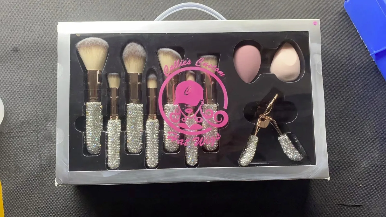 Juego de brochas de maquillaje Paquete PINK Set Bling Makeup Brushes