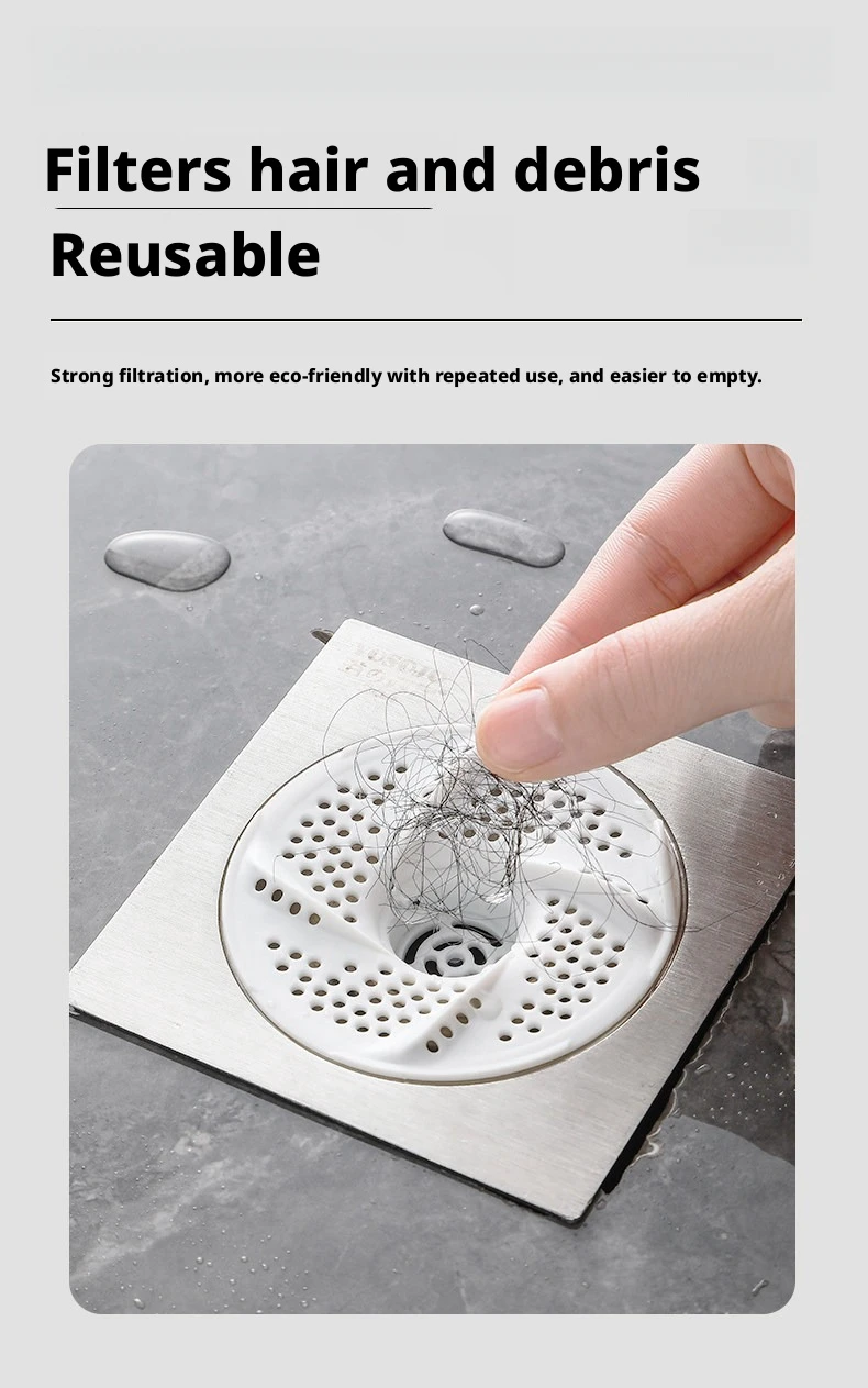 1/3/6 Stück Japanischer Wirbel-Haarfänger, Universeller Badezimmer-Waschbeckenfilter, Verstopfungsschutz-Abflussfilter – Detail 6
