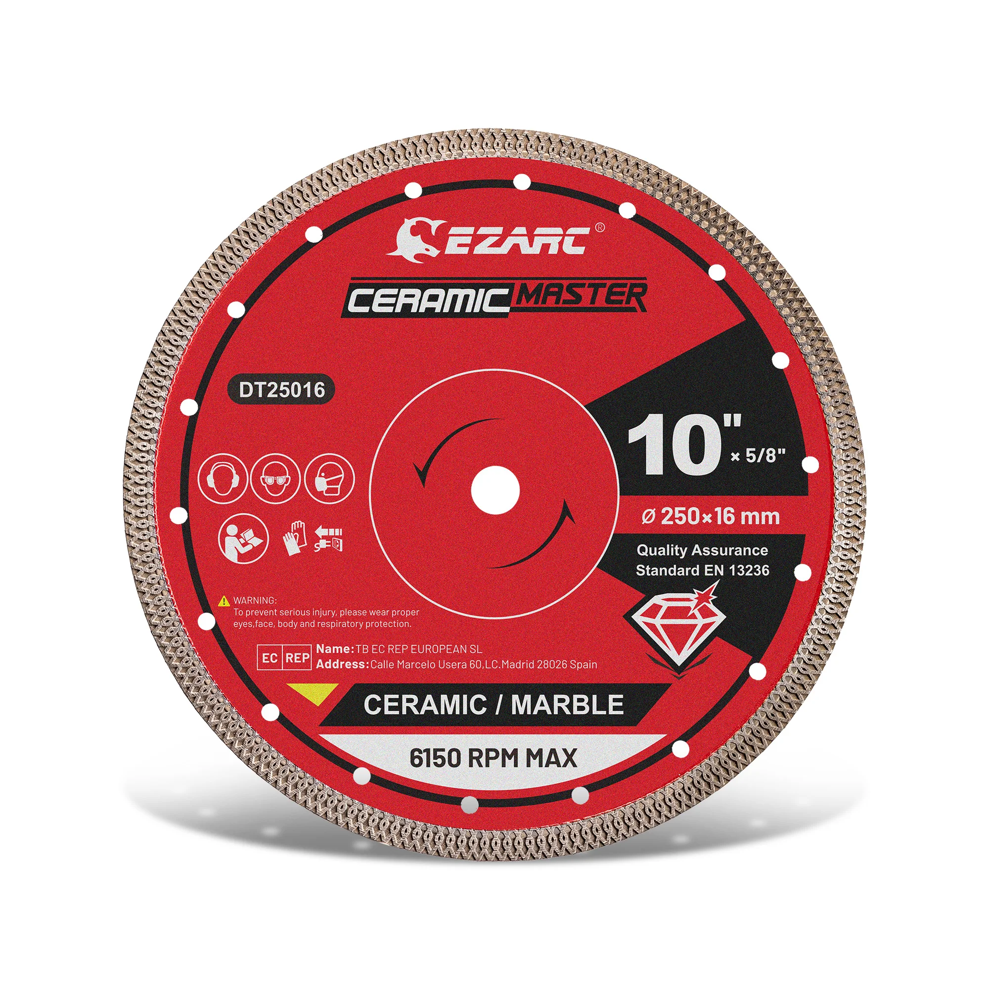 ezarc-10''-super-thin-diamond-saw-blade-5-8-arbor-for-angle-grinder-smooth-cutting-for-porcelain-ceramic-granite-marble-tile