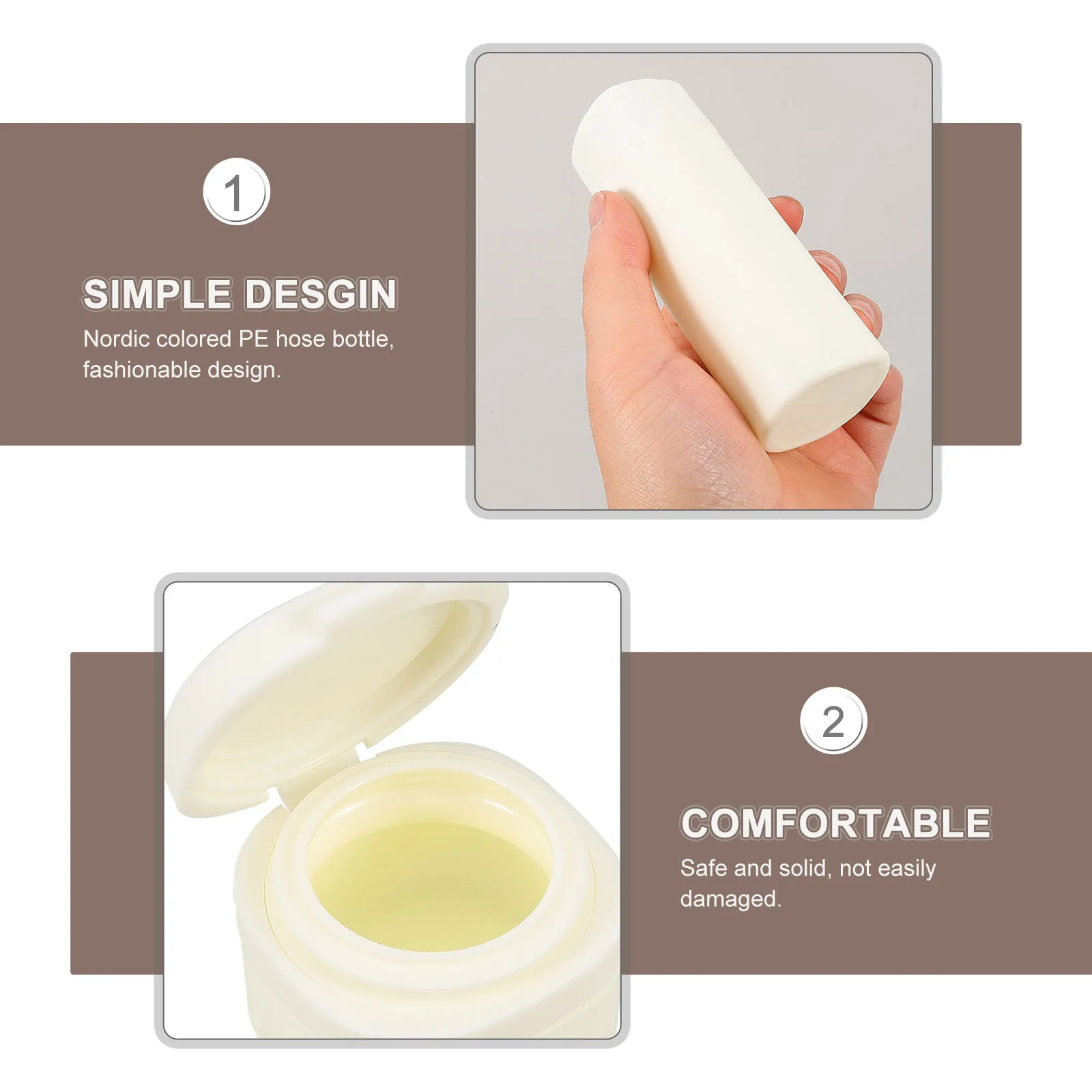 

4pcs 100ml Travel Lotion Shampoo Bottles Set PE Soft Tube Leak Proof Reusable Cosmetics Storage Solution Toiletries Containers