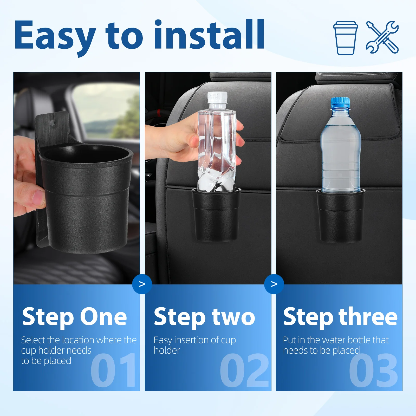 حامل أكواب قابل للفصل للمقعد، رف زجاجة الحليب المدمج، ملحقات الكرسي المحمولة، استخدام منظم المشروبات الاحترافي