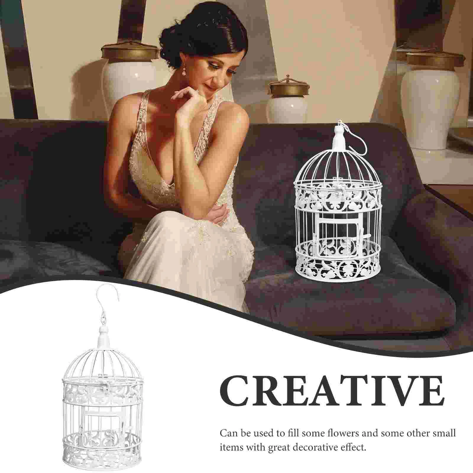 Gift Birdcage Decoration Outdoor Lanterns Wrought Iron European-style Adornment