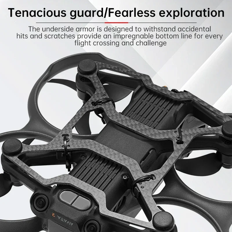 RCSTQ Carbon Fiber Bottom Armor For DJI Avata 2 Protective Anti-Collision Bottom Armor Height Bracket for Dji Avata2 Accessories