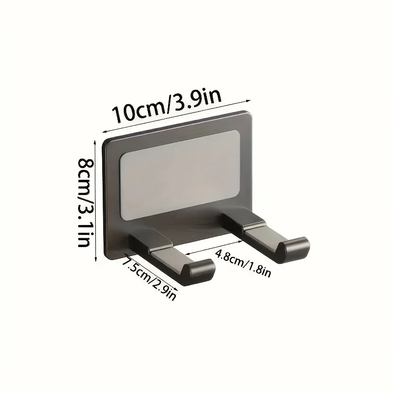 1pc Hair Dryer Rack Without Drilling Bathroom Hair Dryer Bracket Aluminum Wall Mounted Hair Dryer Rack Compact Storage Space