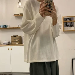 150kg può indossare fiocco spalla aperta falso due pezzi oversize 2xl 2022 estate manica lunga donna T Shirt moda coreana Harajuku Top