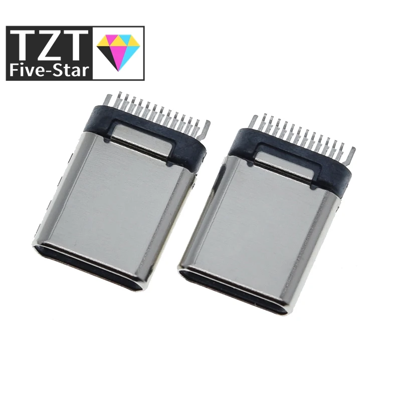 10/30 Stück USB 3.1 Typ-C SMT 24P 30V 2A Micro-USB-Steckverbinder TZT Stecker Buchse Anschluss – Detail 3