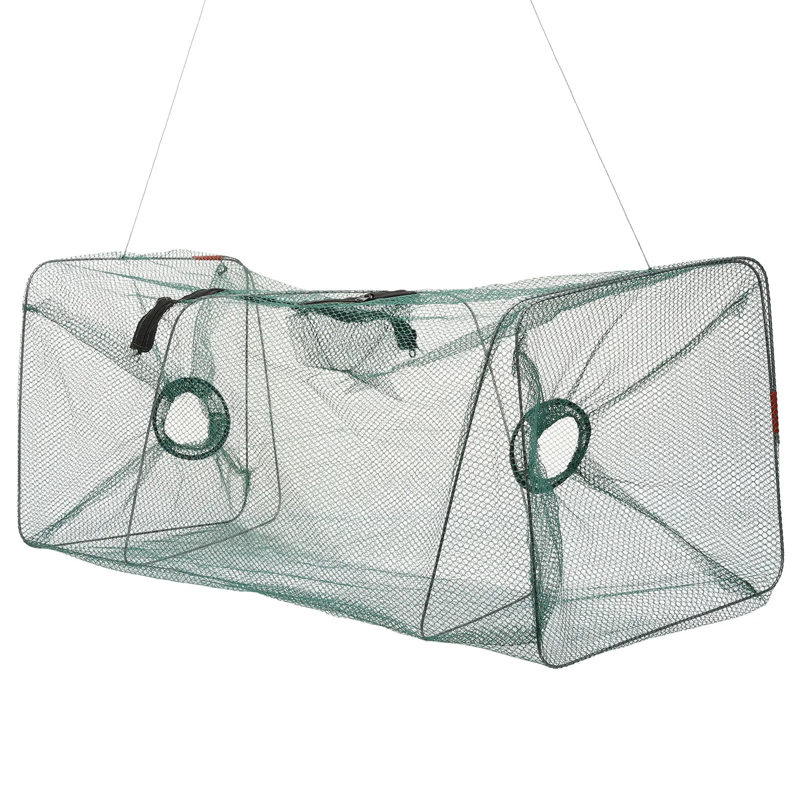 

Foldable Shrimp Cage Fishing Net Cage Nylon Portable Fishing Storage Net Large Capacity Durable Fish Bag Fish Catching Supplies
