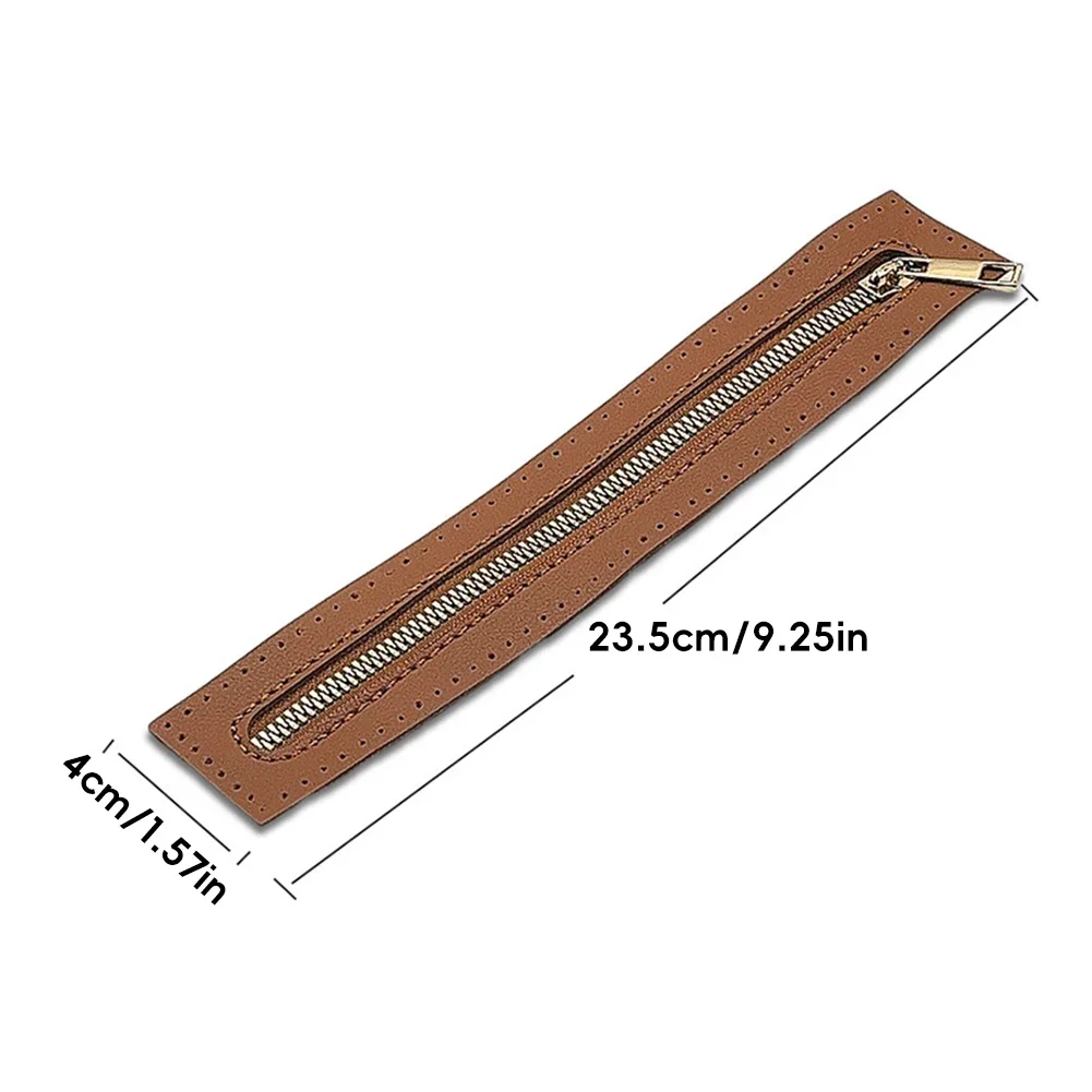 9 Colors 23.5cm Replaceable Zipper DIY Sewing Leather Zipper Useful for Crochet Bag Handbag Hardware Solid Color Stitch Zipper