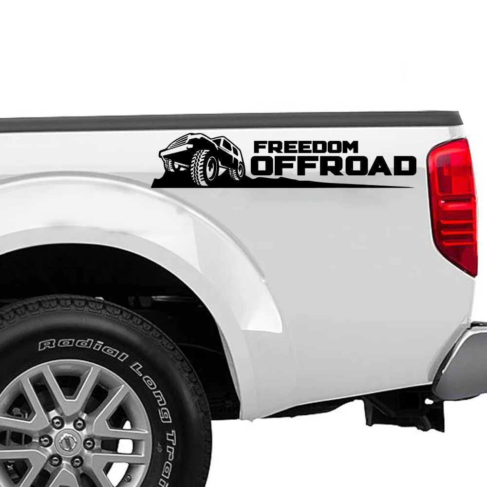 

Freedom Offroad Car Sticker Decal for 4x4 Offroad Truck Bed Pickup Tailgate Auto Vehicle Vinyl Decor