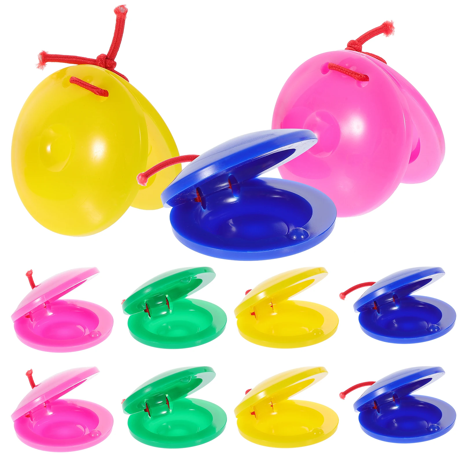 

24 Pcs Plastic Castanet Instruments Musical Castanets Toy Percussion Finger Pp Small Child