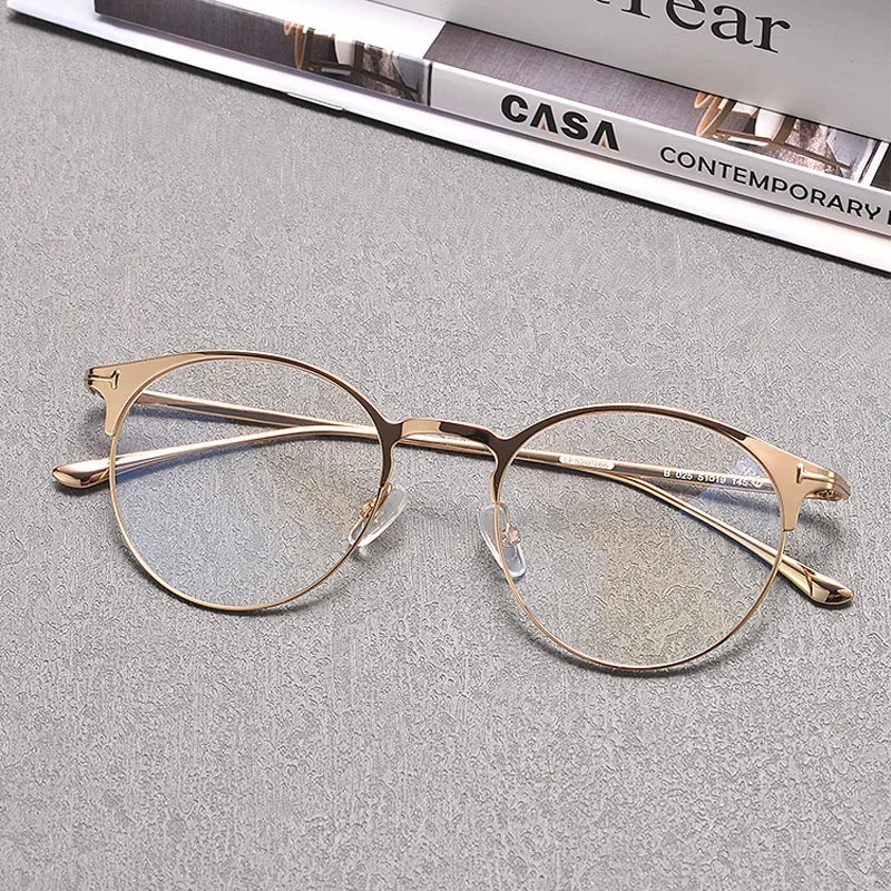 Top Grade Retro Round Glasses Frame Men Designer Reading Eyewear Titanium Women Prescription Tom Brand ULTRA-LIGHT Eyeglasses