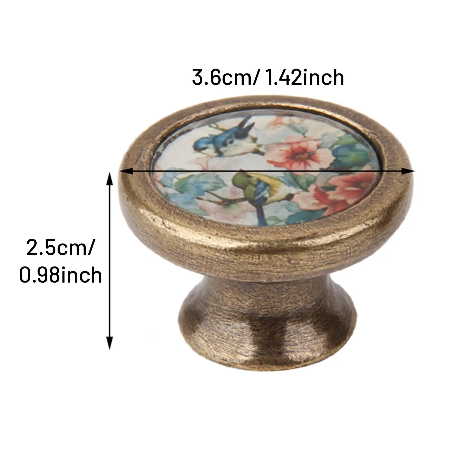 Vintage Brass Cabinet Handles Antique Drawer Pulls Wardrobe Knobs Furniture Hardware for Cupboard Door Drawer Decorative
