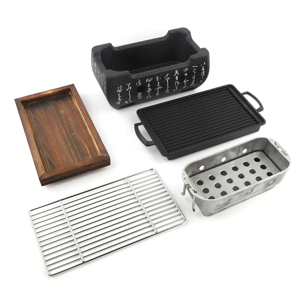 Barbecue Stove Rectangular Furnace Japanese Cuisine Charcoal Stove Japanese Barbecue Alcohol Stove Barbecue Grill Cooking Oven