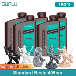 SUNLU 5KG Standard Resin 405nm LCD Printer Photon Curing Good Precision Smooth Surface Low Odor Model Garage Kit Printing