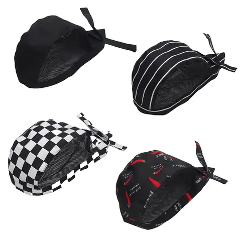 Oddychająca siateczka Catering Service Chef Waiter Uniform Cap Cooking Bakery BBQ Grill Restaurant Cook Work Hat dla mężczyzn i kobiet