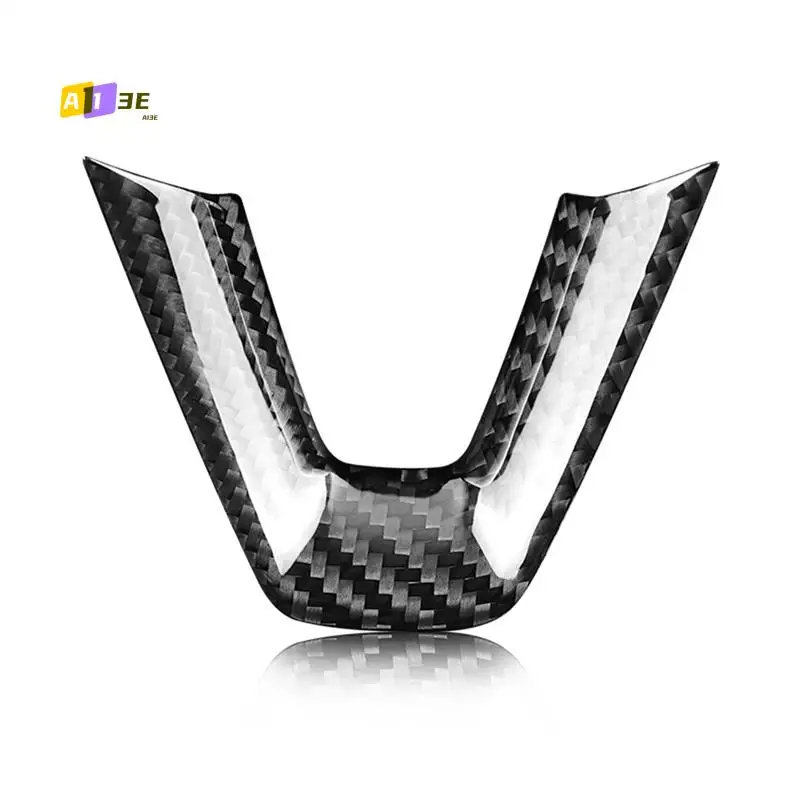 

A03E-Car Steering Wheel Cover Trim Sticker Carbon Fiber For Tesla Model 3 Highland 2024 Model3 Interior Accessories