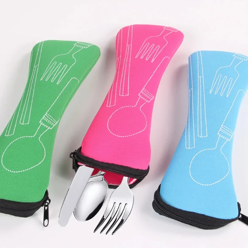 

1PC Portable Cutlery Bag Cutlery Bag Cutlery Travel Packaging Storage Box Cutlery Picnic Fork Spoon