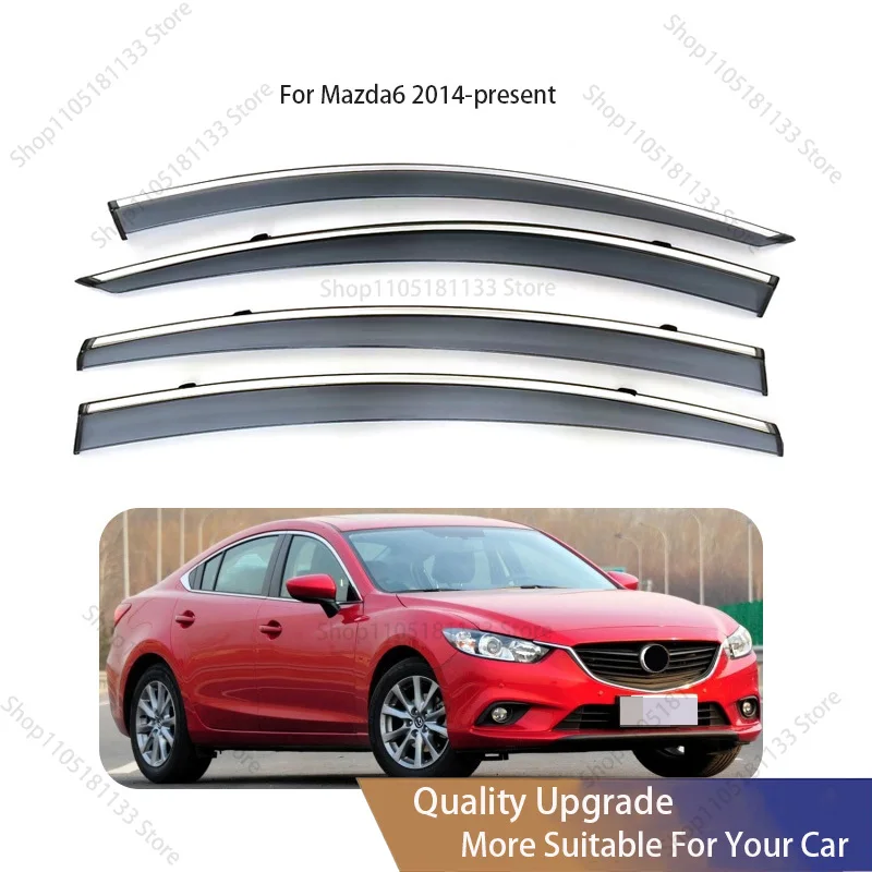 High Quality For Mazda6/Atenza 2014 2016 2018 2020 2021 2022-present Door Window Visor Rain Shield Weather Vent Deflector