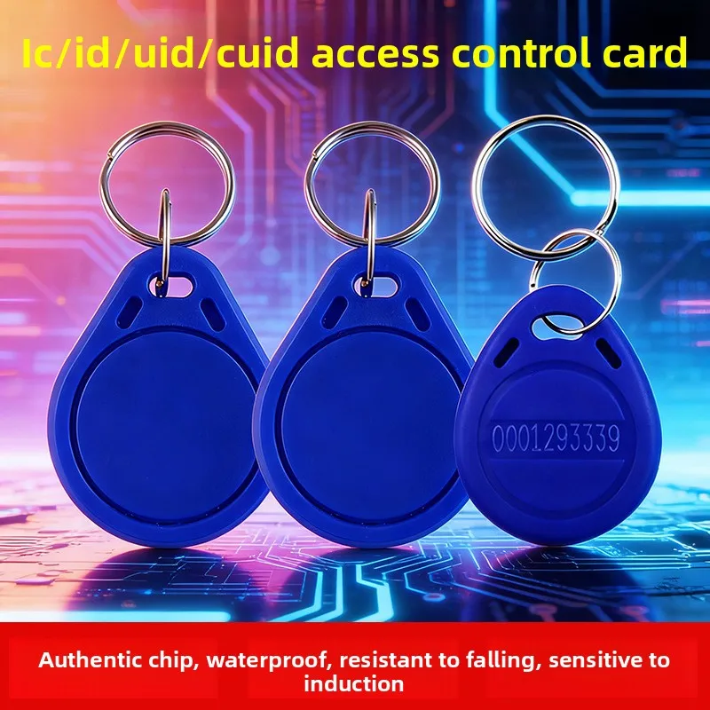 Key Fob Access Control Card 3rd IC ID UID CUID Copyable Keychain 13.56khz 125khz RFID Token Blue Red Yellow Black for Door Entry