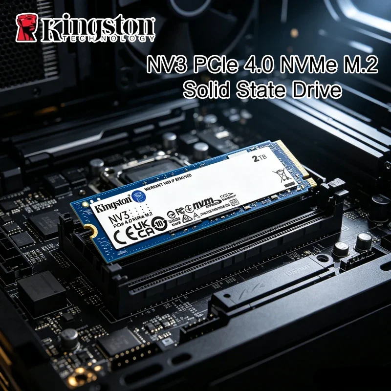 킹스턴 NV3 M.2 2280 PCIe4.0 NVMe 고속 SSD, 500GB/1TB/2TB/4TB 게이밍 데스크탑 및 노트북 PC용 내장형 솔리드 스테이트 드라이브
