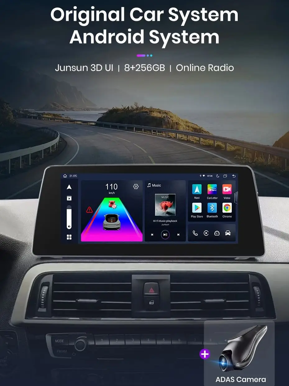 Junsun kabelloses apfel carplay android auto autoradio für bmw 1 series f20 2011-2015 118i 120im m140i 125im evo system multimedia
