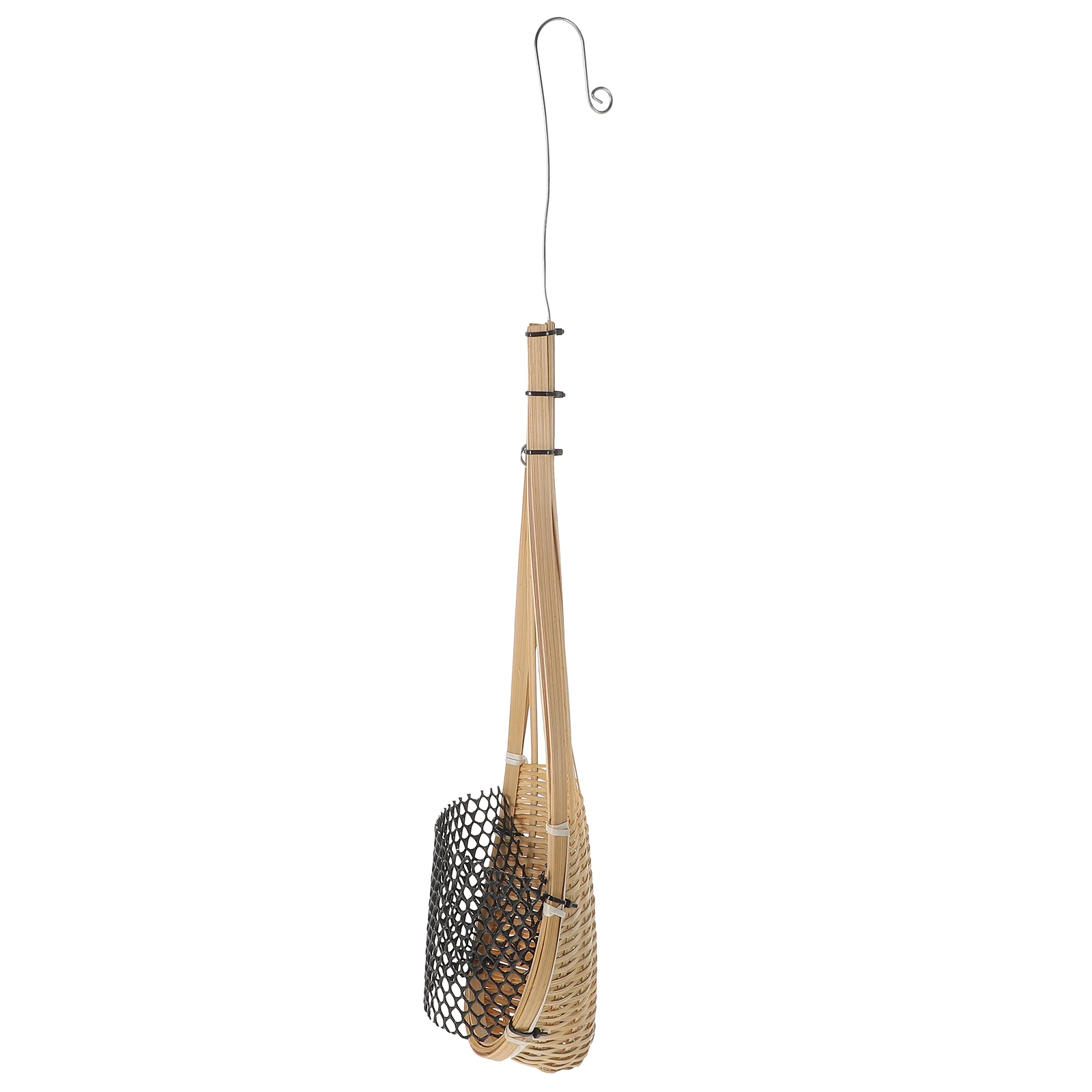 

Bamboo Hanging Basket Flower Pot Type Flowerpot Holders Hanger Woven Wall Decor Pots for Plants Indoor Hand Decoration