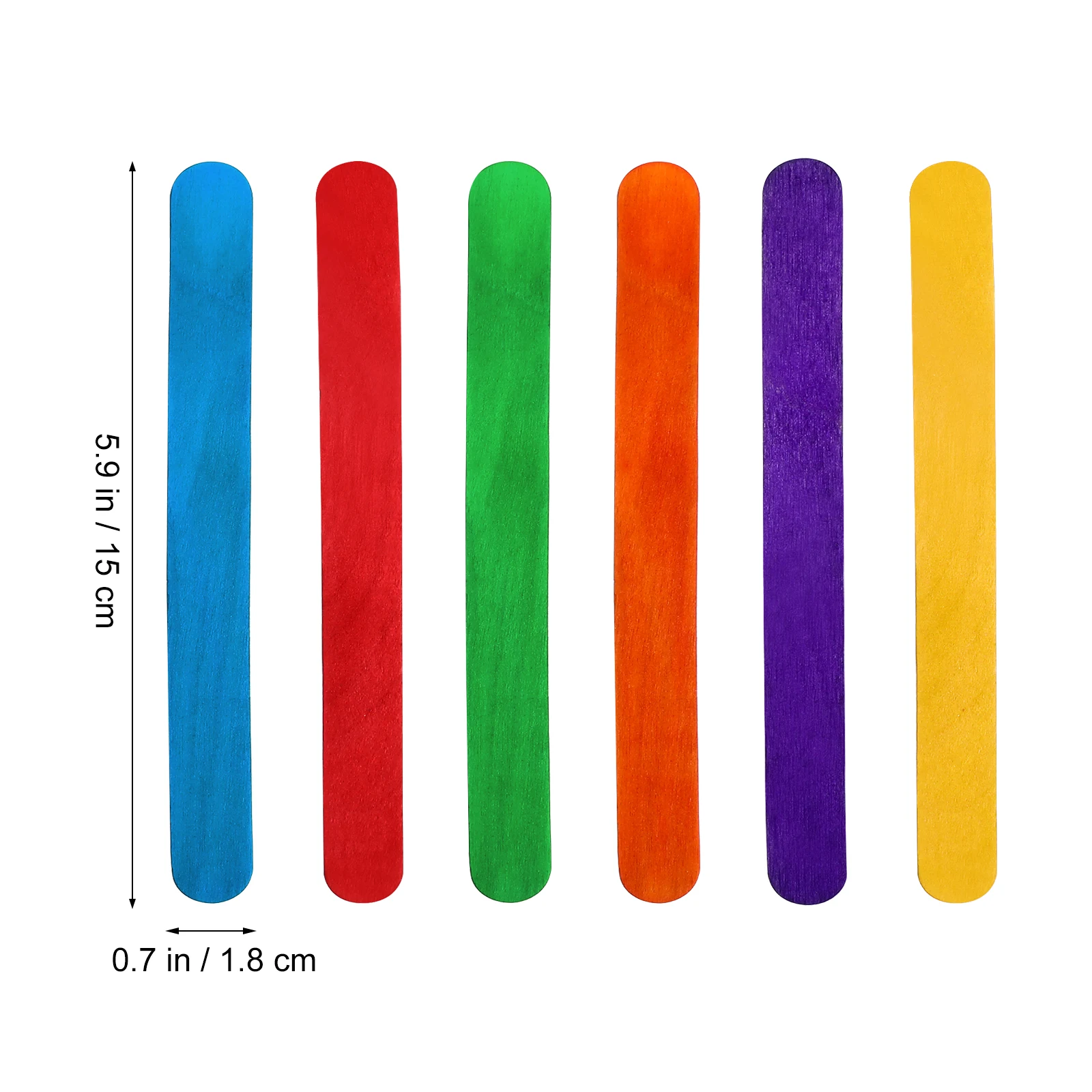 

150pcs Colored Wood Craft Sticks Popsicle Diy Natural Jumbo Smooth Sticks For Kids Classroom Party Projects Crafts