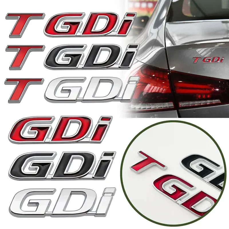 Metal GDI TGDI Badge Decal Car Rear Trunk Emblem Sticker for Hyundai Verna Sedan Aslan IX25 IX30 IX45 Rohens Accessories