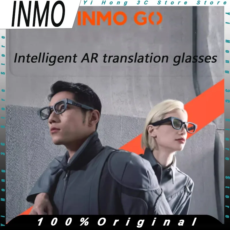 INMO Go Smart Glasses Wireless AI Assistant Translation Glasses AR Glasses Custom for Music/Call/Translator/Prompter/Navigation