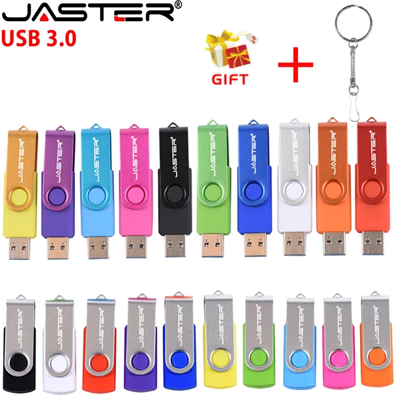 Rotatable Metal USB 3.0 Flash Drives 128GB Pen Drive 64GB Memory Stick 32GB Real Capacity USB Stick 16GB 8GB 4GB for Computer