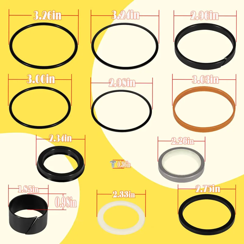 1543262C1 G105549 G109460 Hydraulic Cylinder Seal Kit Fits for Case 350 450 480C 580 Super K 680K 850B 855C 1150B 1155D W11 W14