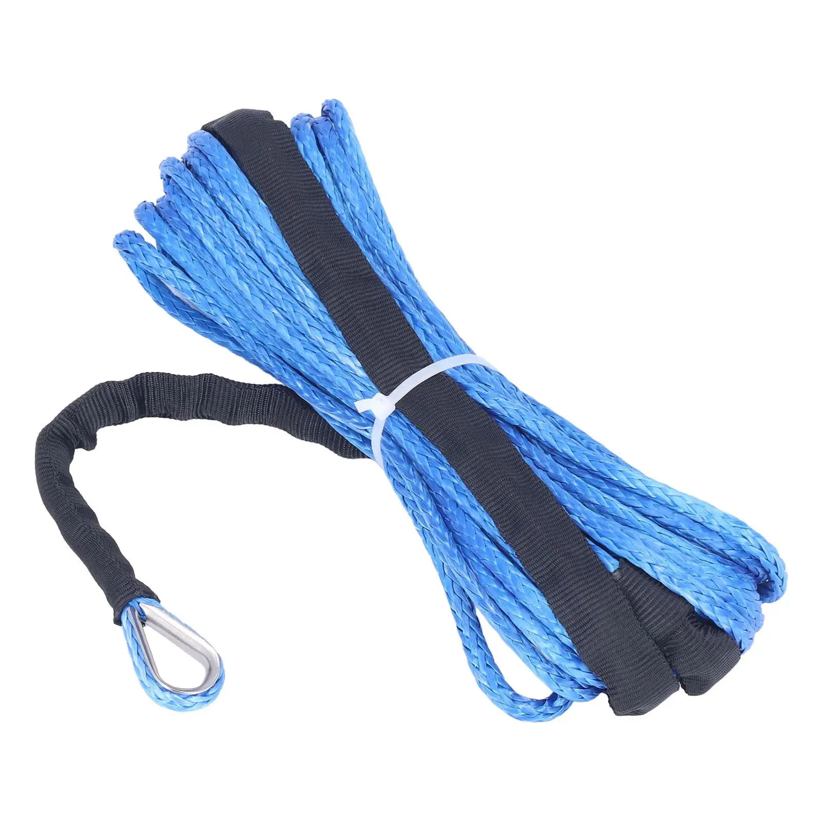 50ft Heat Resistant Winch Recovery Cable - Blue 1/4in Rope for suvs , for trucks & for jeeps - Replacement for arb